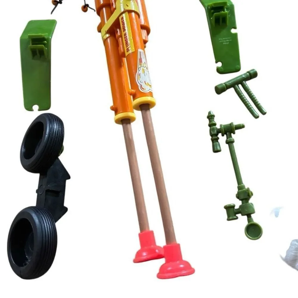 TMNT Teenage Mutant Ninja Turtles 1989 Double Barreled Plunger Gun